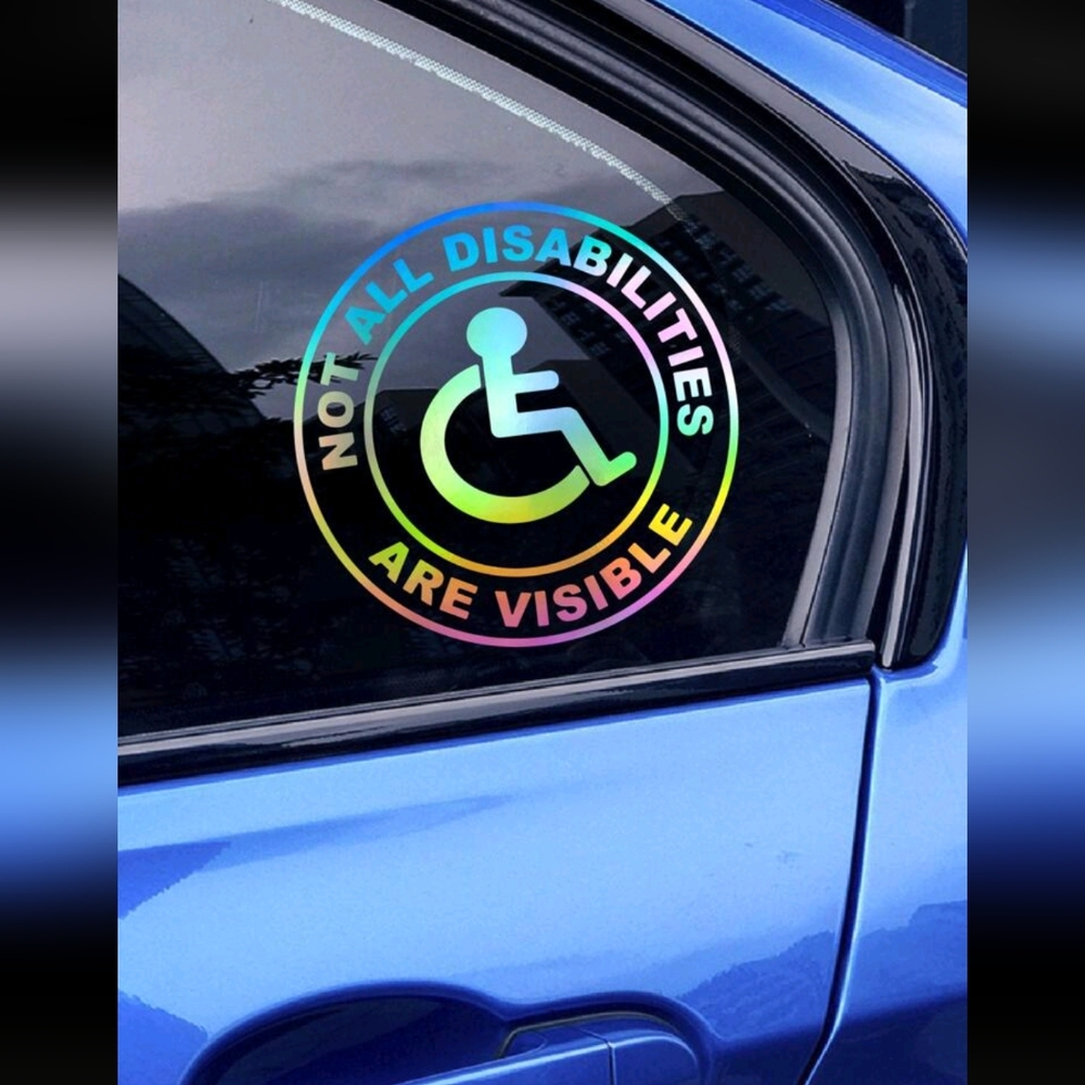Disability Awareness Car Decal Prism Effect